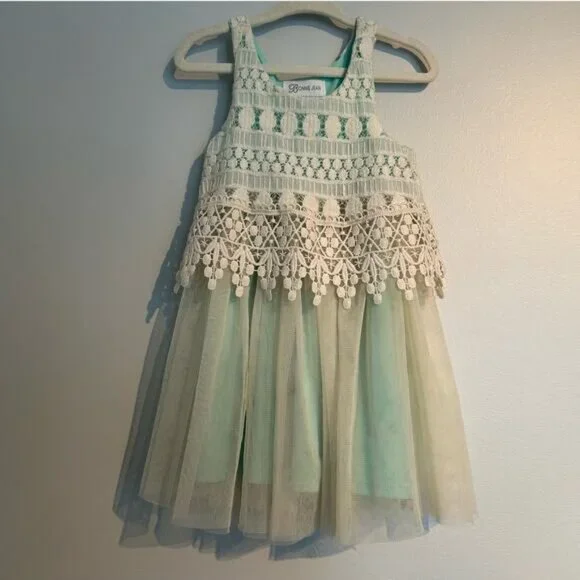 Dresses | White And Green Crochet Tulle Party Dress Girl Toddler 2t | Poshmark Dresses | White And Green Crochet Tulle Party Dress Girl Toddler 2t | Poshmark